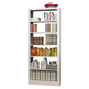 加厚图书馆书架置物架落地多层钢制书柜学校家用铁艺网红收纳架子