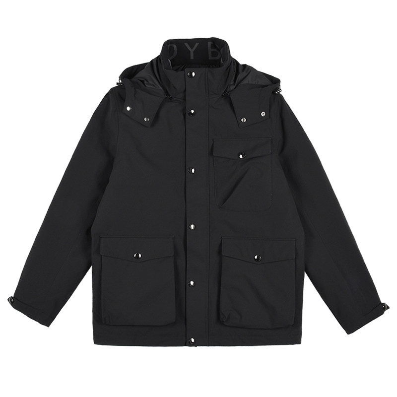 雷迪波尔工装风可脱卸帽羽绒服男
