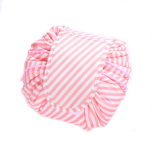 韩国ins小清新加厚懒人抽绳化妆包旅行化妆品收纳包大容量洗漱包