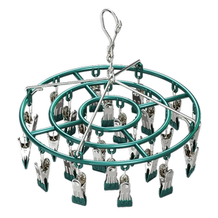 袜子晾晒架不锈钢晾衣夹阳台家用多夹子多功能衣架晒袜子内衣神器