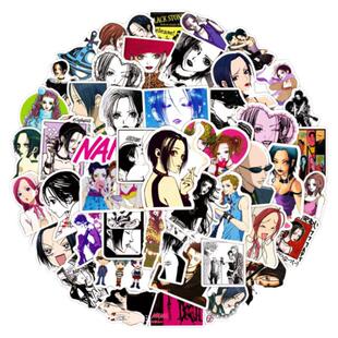 50张NANA日本少女动漫贴纸滑板笔记本电脑手机水杯装饰手帐贴画