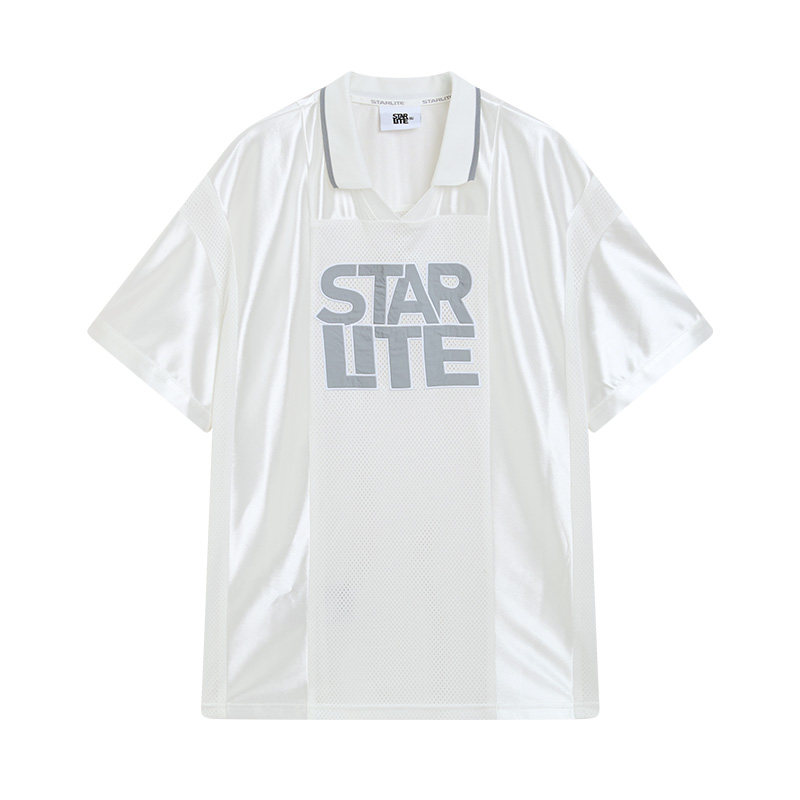 starlite复古球衣反光短袖T恤