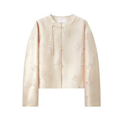 新中式国风盘扣绣花短外套