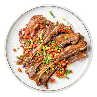 安井手抓扇子骨半成品整箱黑椒牛仔骨冻品先生免腌制商用半成品批