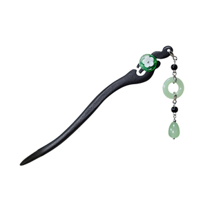 古风发簪仿黑檀木簪盘头发汉服配饰新中式旗袍头饰发钗饰品礼物女