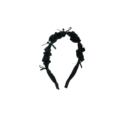 高级感轻奢波点蝴蝶结发箍