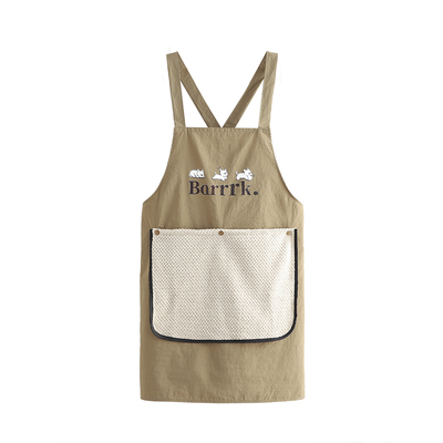 可擦手防水围裙厨房家用2025新款做饭防油工作服餐饮专用夏季红色