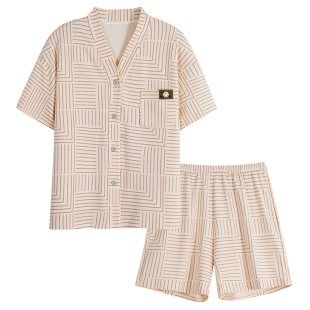 芬腾可安睡衣女款2026新款夏季纯棉高级感薄款短袖娇柔家居服夏天