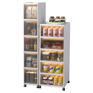 收纳箱家用塑料抽屉式储物柜厨房整理柜衣服玩具零食夹缝收纳柜子