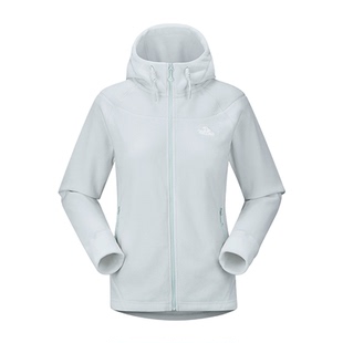 伯希和户外抓绒衣女Polartec Micro轻量化保暖连帽长袖摇粒绒外套