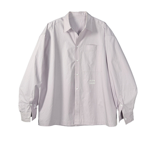 Aurocean 奶痞浅粉色长袖衬衫 oversize宽肩廓形松弛感衬衣