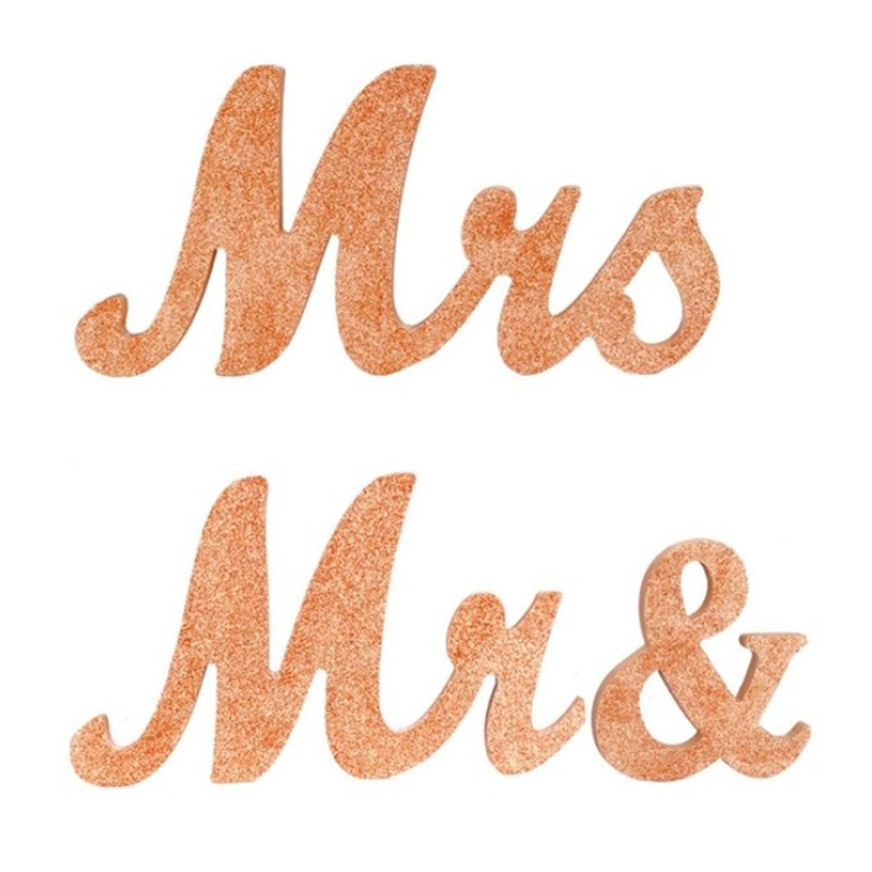 欧美热卖！木质wedding MR MRS 婚礼主桌字母装饰摆件 拍摄道具