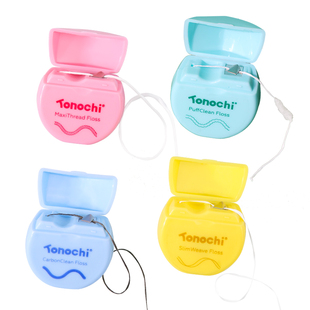 Tonochi通吃猫4种牙线组合膨胀线细滑扁线炭线牙线棒正畸成人 10m