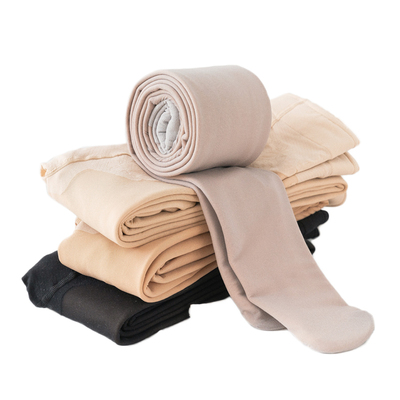 加绒加厚黑丝袜秋冬假透肉空姐灰