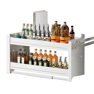 unaxi-V25吊柜下拉式拉篮置物架升降厨房合金收纳缓冲橱柜调味篮