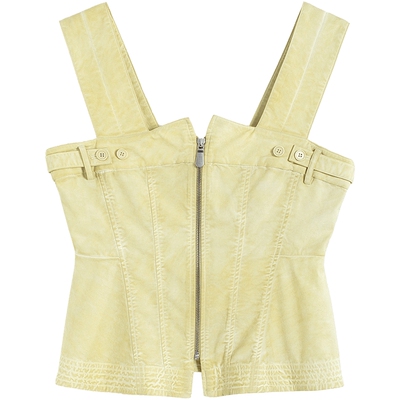 【THELAWN】EXCEPTION例外春夏款马甲加陌弹棉冷染工艺背心马夹女