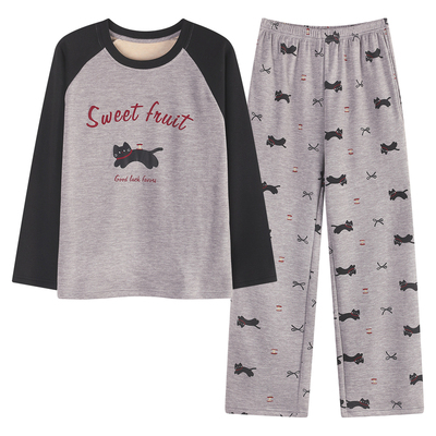 德绒睡衣女款双面磨毛2025新款