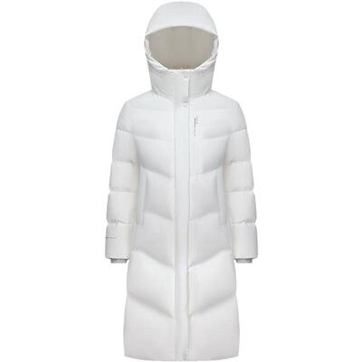 波司登连帽中长款羽绒服防风防水