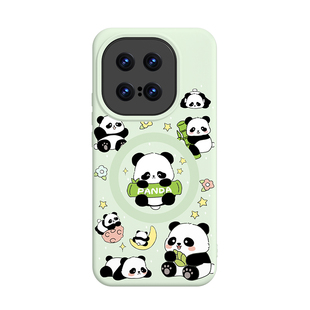 熊猫iqoo15手机壳磁吸iqoo13pro液态硅胶iq12新款11镜头全包iqoo15ultra防摔vivo系列手机外壳爱酷高级感保护