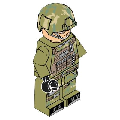 小颗粒坦克托比狮益智积木玩具