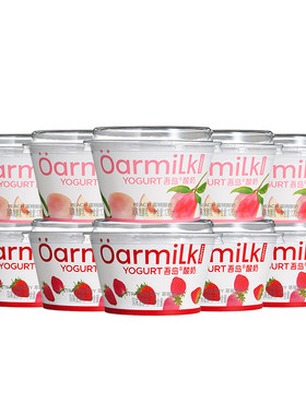 【新品上市】Oarmilk吾岛酸奶草莓蜜桃0乳糖早餐低温酸奶120g*10