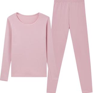 三枪保暖内衣女套装纯棉圆领秋衣秋裤男半高领抗静电无侧缝秋冬