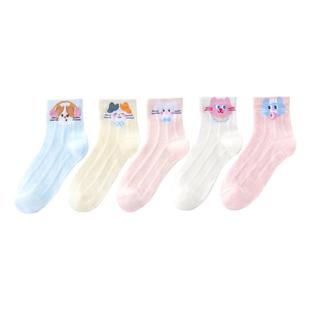 儿童袜子女童夏季超薄大网眼袜宝宝春夏透气卡丝袜女孩超薄中筒袜