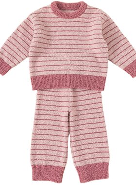 儿童睡衣秋冬女童家居服半边绒