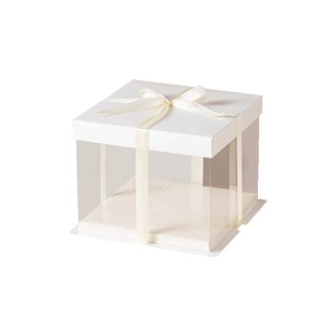 蛋糕盒子包装盒透明生日6寸四寸4六5八8十10加高12打包零食礼五