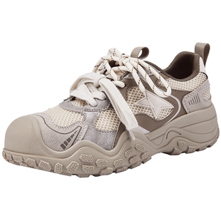 热风厚底网面鞋登山女鞋2026年春季新款透气舒适休闲鞋运动户外鞋