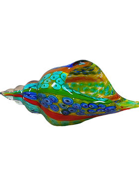 海螺造型客厅茶几琉璃装饰陈设