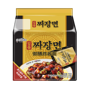 蔡琳同款八道炸酱面韩国进口paldo御膳杂炸酱拌面方便面泡面拉面
