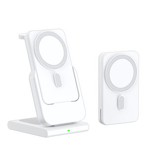 爵位 磁吸无线可拆卸充电宝快充三合一充电器手表底座适用苹iPhone超薄小巧便携式magsafe移动电源3c认证