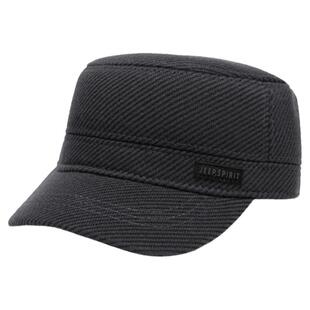 Jeep吉普加绒护耳帽子男加厚秋冬保暖棒球帽中老年大码鸭舌帽圆顶