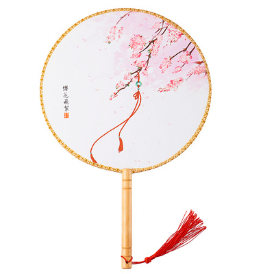 居家家夏季舞蹈扇绢布团扇扇子