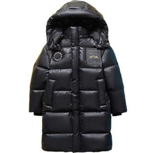 雅鹿儿童极寒加厚羽绒服过膝长款2025新款男童女童中大童冬季外套