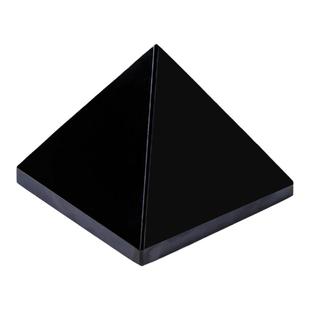 天然水晶原石矿石黑曜石金字塔摆件黑色水晶塔工艺品家居办公摆设