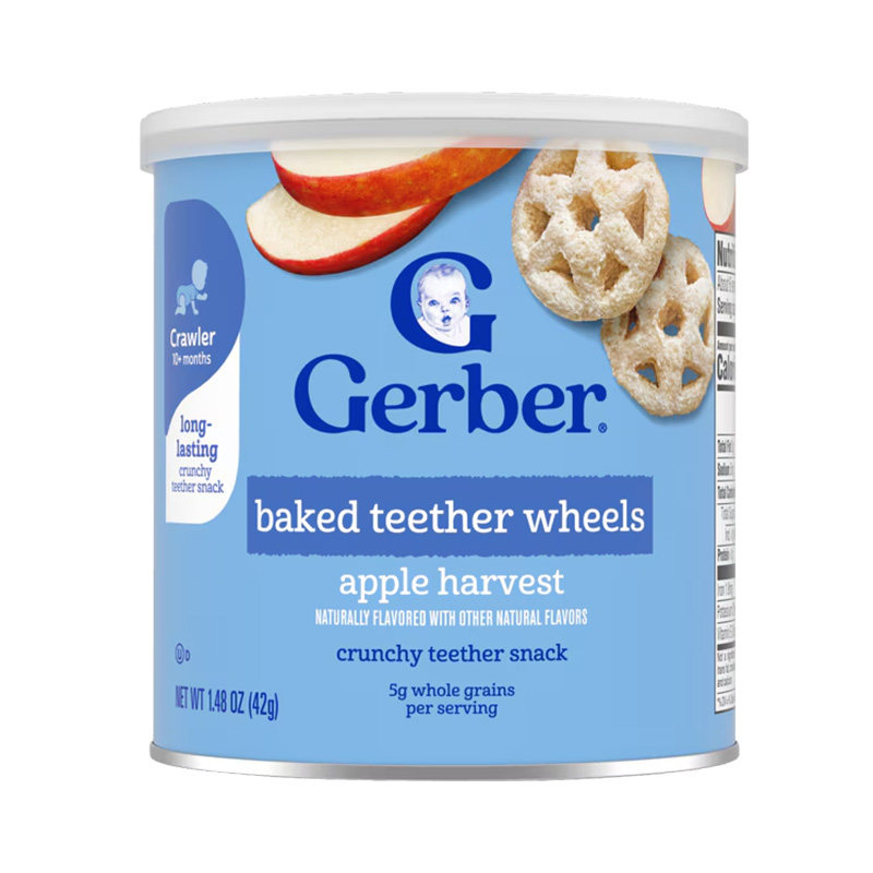 嘉宝Gerber美国嘉宝泡芙儿童无添加宝宝车轮饼干小零食磨牙42g