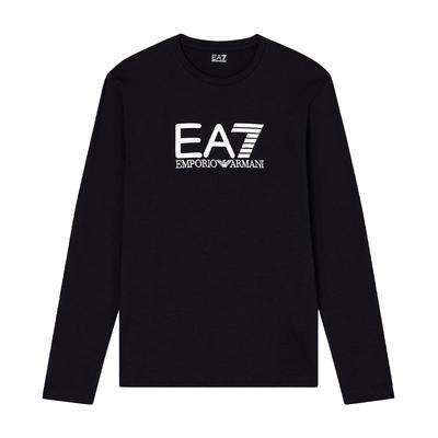 EA7/阿玛尼男士纯棉弹力长袖T恤