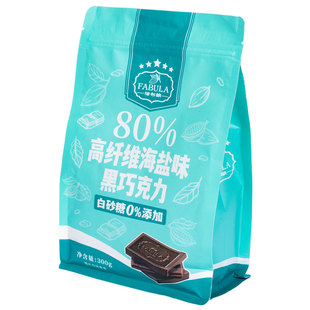 法布朗黑巧克力80%海盐纯可可脂无蔗糖生酮健身进口料生日零食