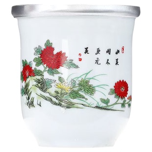 山西陶瓷口杯酒清香型53度原浆纯粮食白酒整箱125ml礼盒装杏花