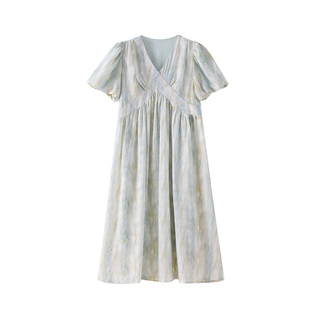 婧麒孕妇装连衣裙夏季2026新款孕妈高级穿搭大码气质收腰宽松裙子