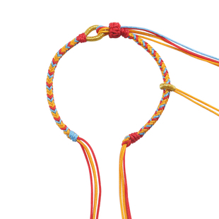 本命年红绳手链编织绳五帝钱手绳半成品可穿转运珠黄金平安扣领花