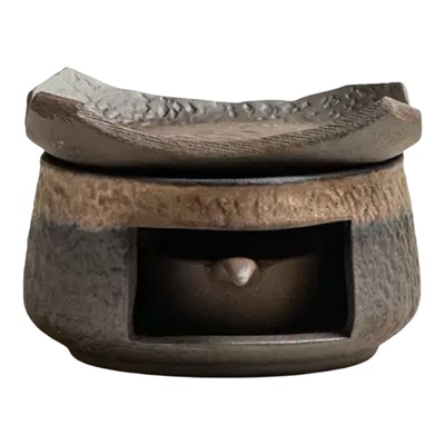 森林北手作粗陶烘烤香薰炉香薰盘