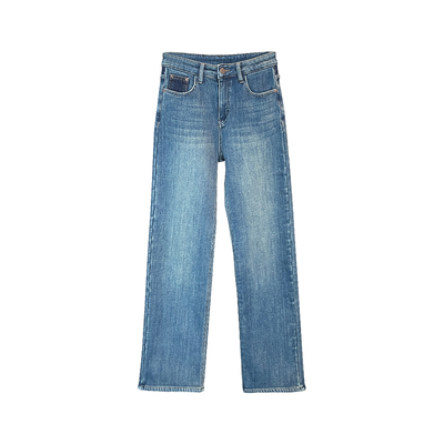 升级一体绒！窄版阔腿牛仔长裤