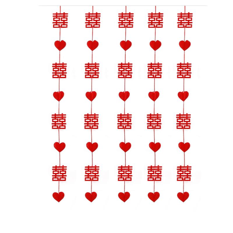 結(jié)婚窗簾拉花裝飾5條裝