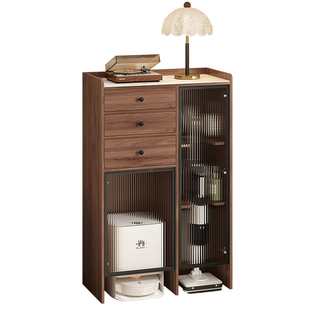 客厅扫地机器人收纳柜沙发边柜餐边置物架吸尘器洗地机家政柜6J57
