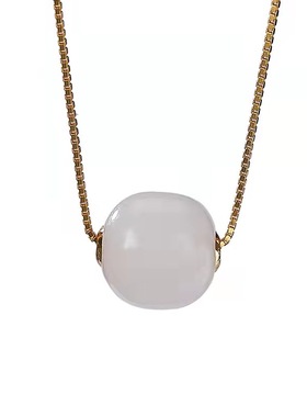 18k镶嵌和田玉路路通玉坠女