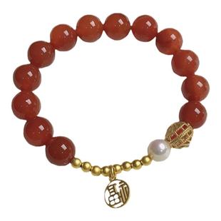 清仓捡漏水晶玉石手链单圈招财珠子原石串珠散珠单圈手串男女饰品