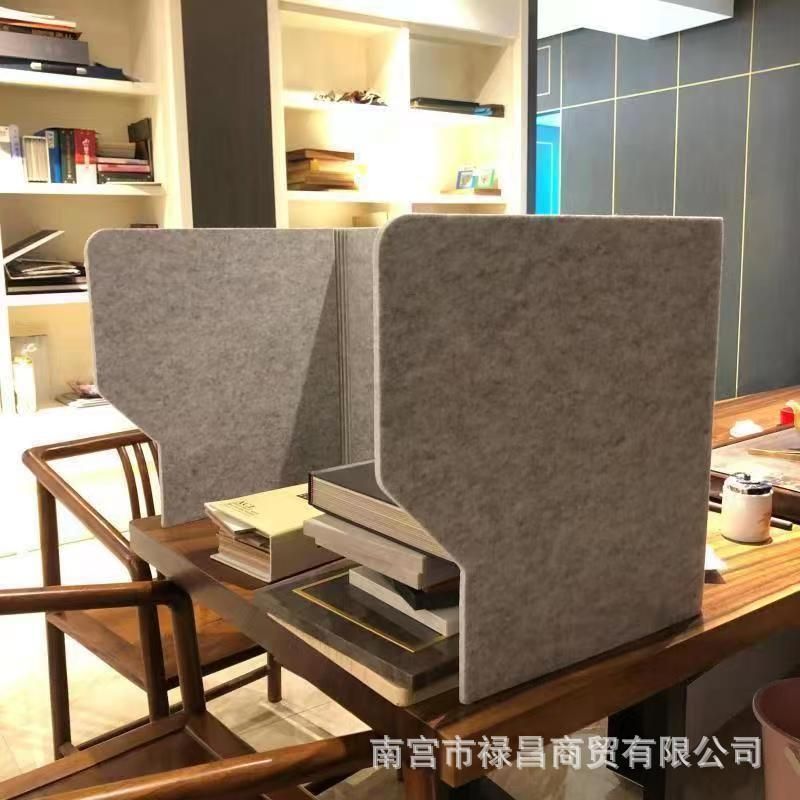 防飞沫办公桌面隔离挡板防偷窥挡板毛毡板学生桌面屏风隔断吸音板